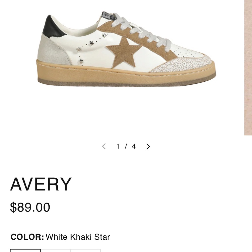 Mi.iM Avery White and Tan Star Sneakers